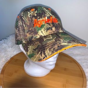 Camouflage Trucker Hat Cap Mesh Hook and Loop Closure Agri-Fab Orange Green